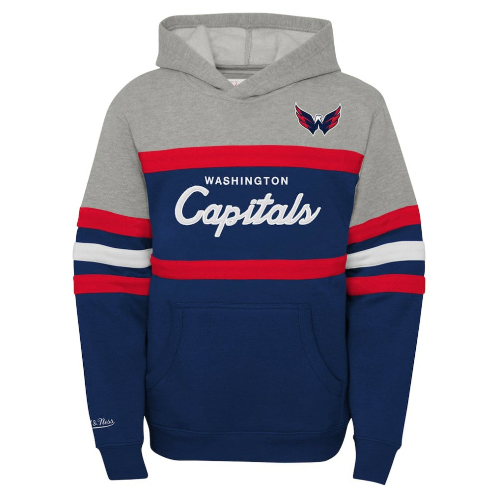 Washington Capitals Mitchell & Ness Youth Head Coach Pullover Hoodie - Gray | NHL on sale
