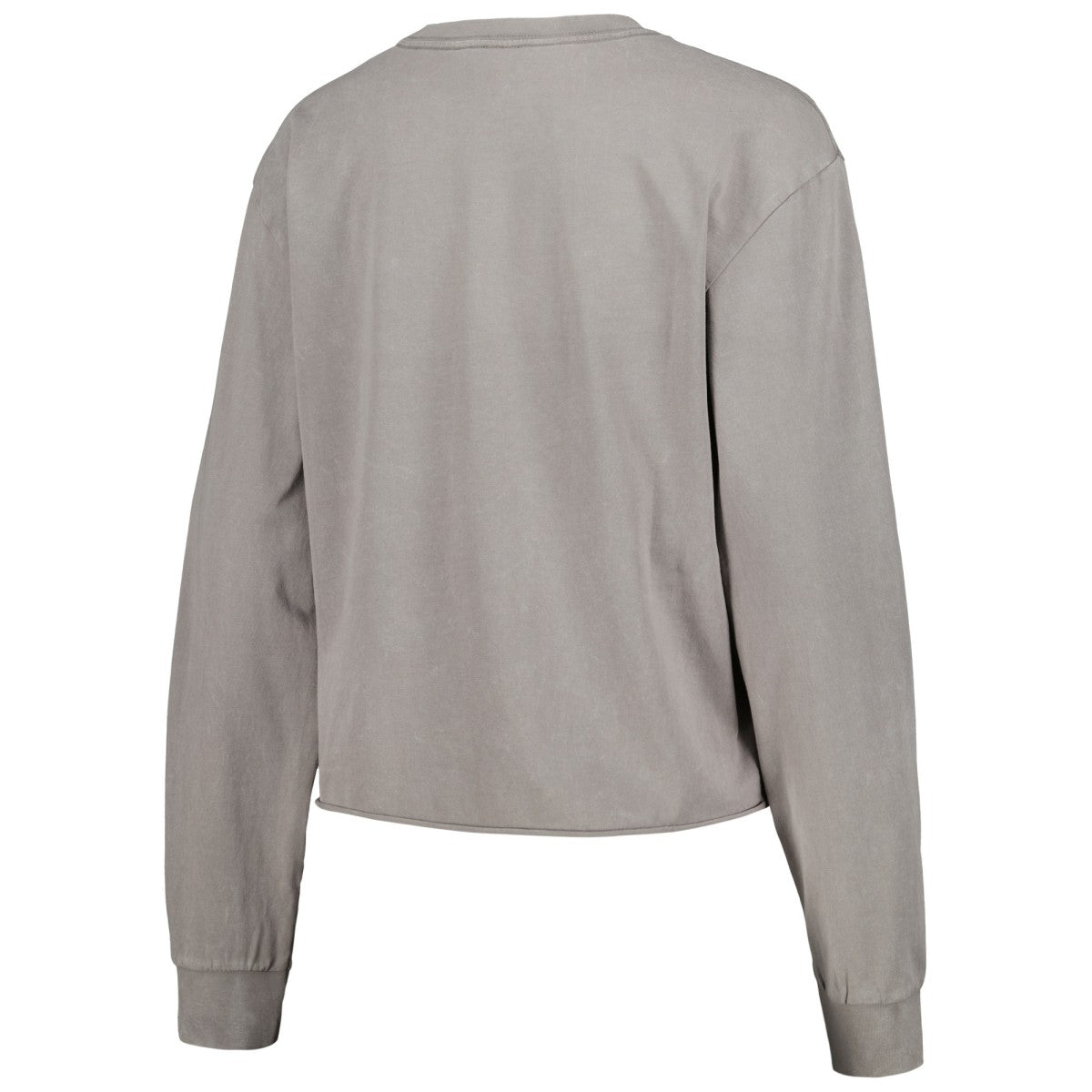 Milwaukee Bucks The Wild Collective Women's Band Cropped Long Sleeve T-Shirt Gray