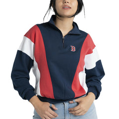 Boston Red Sox Lusso Women's Malia Quarter-Zip Sweatshirt Discount
