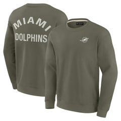 Miami Dolphins Unisex Elements Super Soft Pullover Sweatshirt - Olive - Fanatics