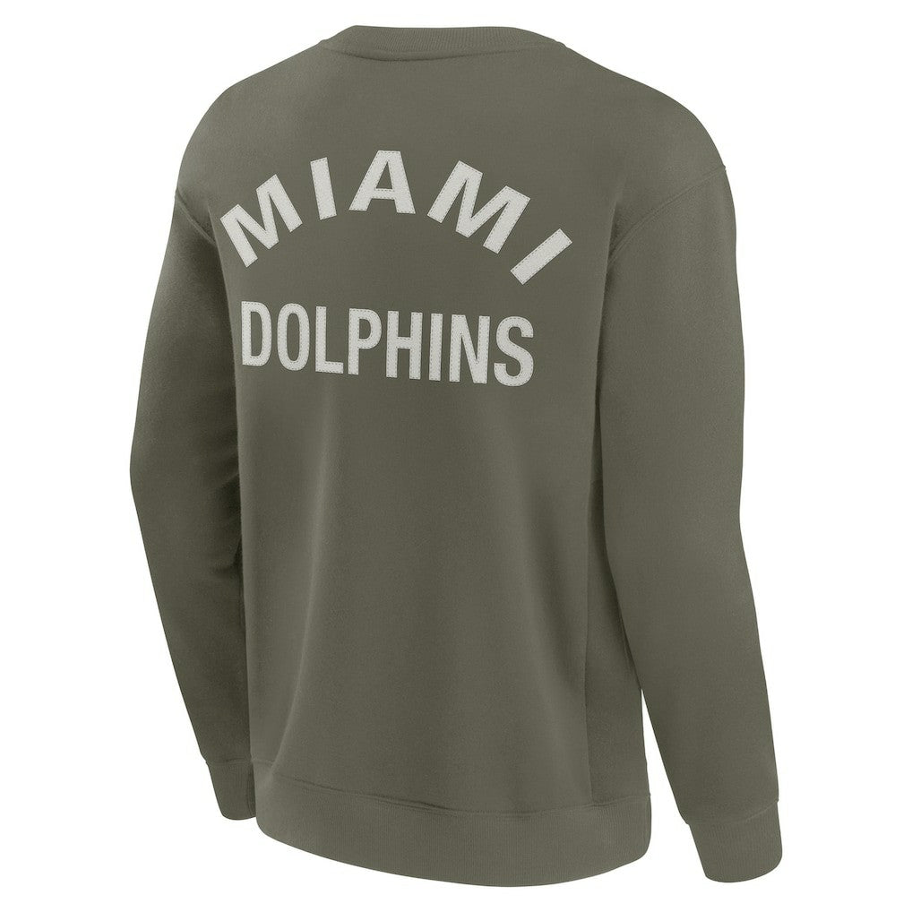 Miami Dolphins Unisex Elements Super Soft Pullover Sweatshirt - Olive - Fanatics