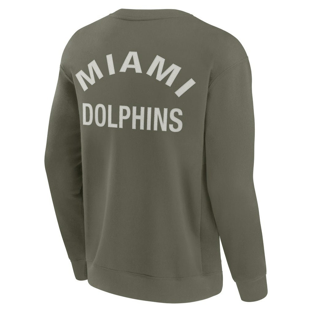 Miami Dolphins Unisex Elements Super Soft Pullover Sweatshirt - Olive - Fanatics
