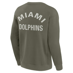 Miami Dolphins Unisex Elements Super Soft Pullover Sweatshirt - Olive - Fanatics
