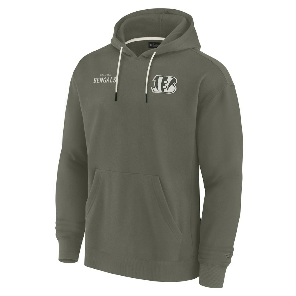 Cincinnati Bengals Unisex Elements Super Soft Fleece Pullover Hoodie - Olive - Fanatics