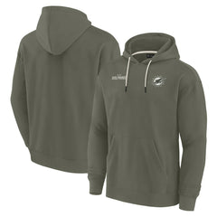 Miami Dolphins Unisex Elements Super Soft Fleece Pullover Hoodie - Olive - Fanatics