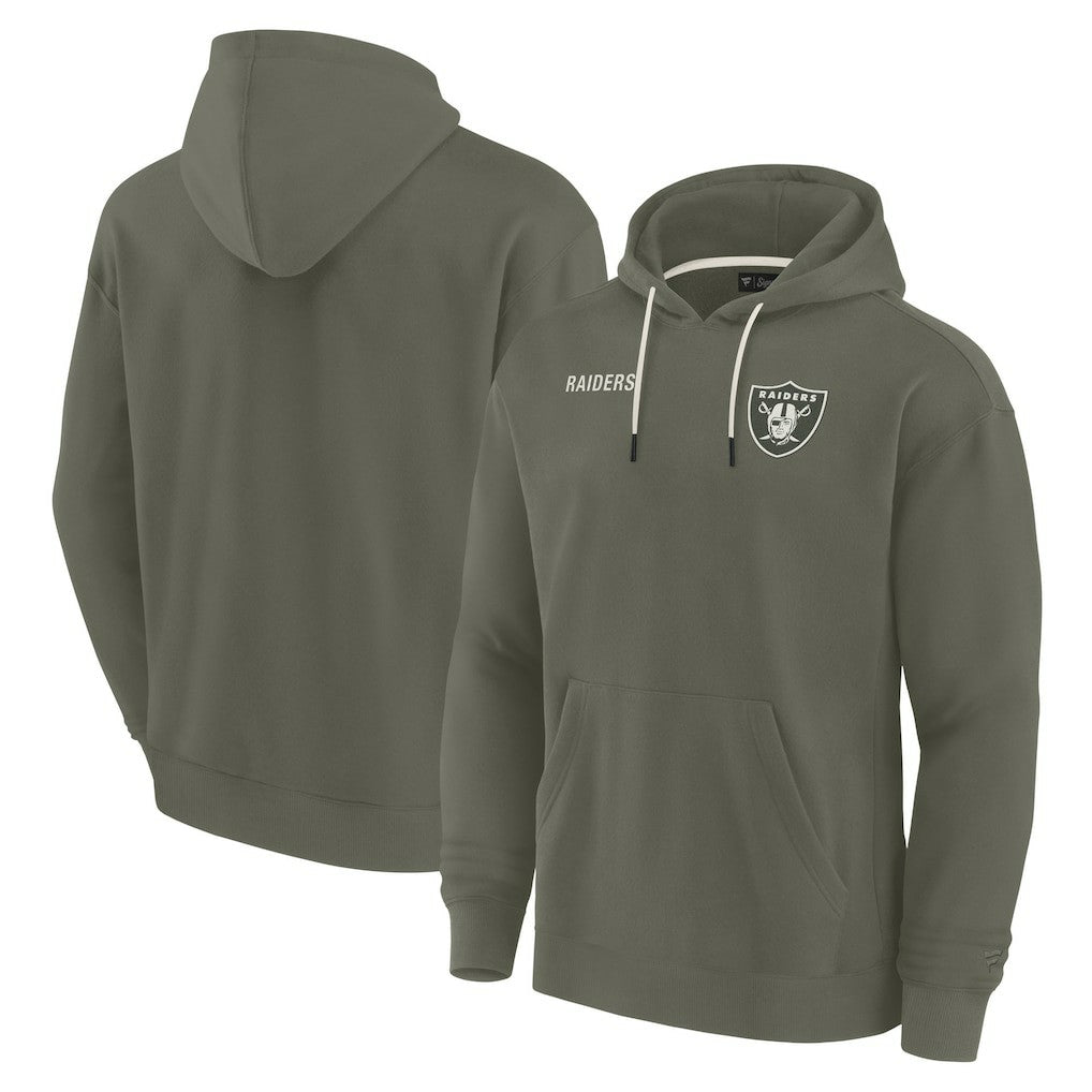 Las Vegas Raiders Unisex Elements Super Soft Fleece Pullover Hoodie - Olive - Fanatics
