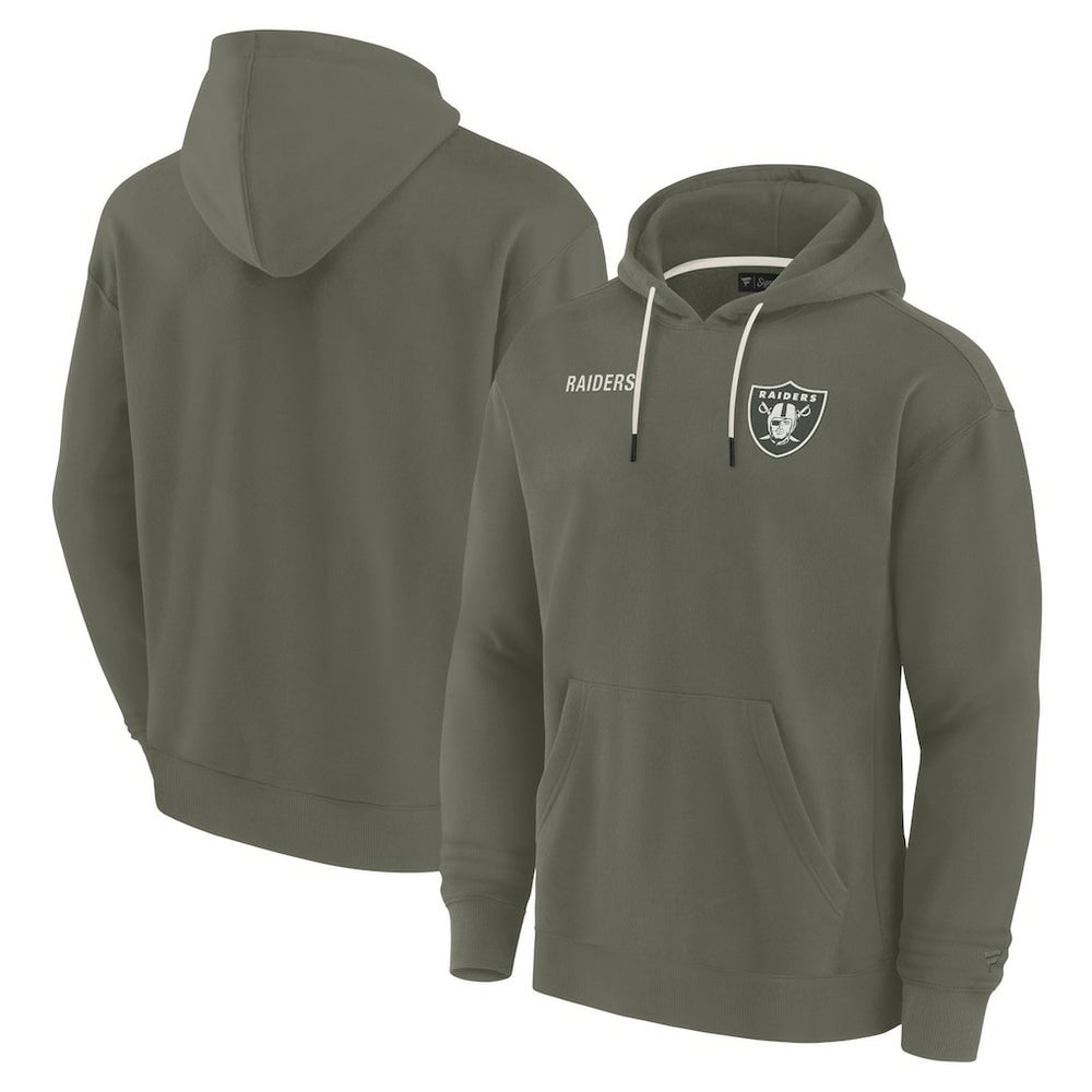 Las Vegas Raiders Unisex Elements Super Soft Fleece Pullover Hoodie - Olive - Fanatics