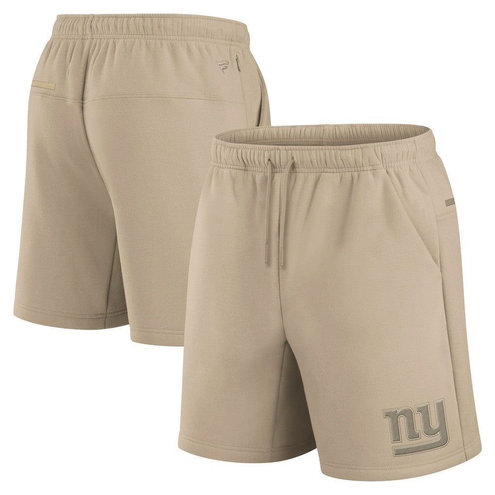 New York Giants Unisex Elements Super Soft Fleece Shorts - Khaki - Fanatics