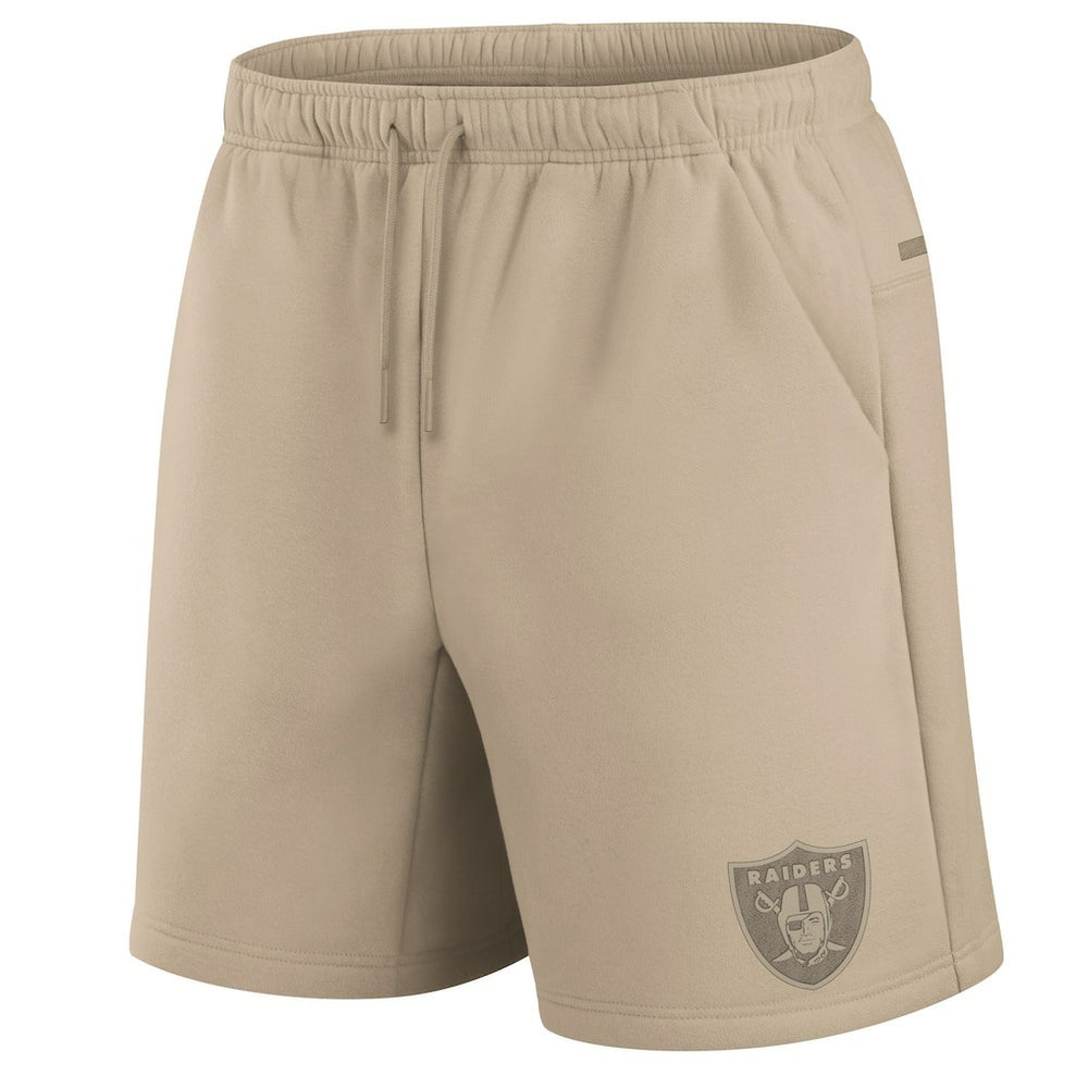 Las Vegas Raiders Unisex Elements Super Soft Fleece Shorts - Khaki - Fanatics