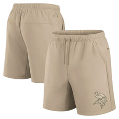Minnesota Vikings Unisex Elements Super Soft Fleece Shorts - Khaki - Fanatics