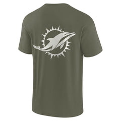 Miami Dolphins Unisex Elements Super Soft Short Sleeve T-Shirt - Olive - Fanatics