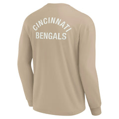 Cincinnati Bengals Unisex Elements Super Soft Long Sleeve T-Shirt - Khaki - Fanatics