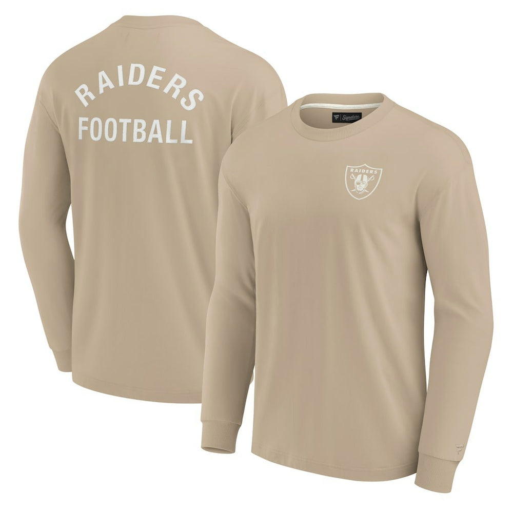 Las Vegas Raiders Unisex Elements Super Soft Long Sleeve T-Shirt - Khaki - Fanatics