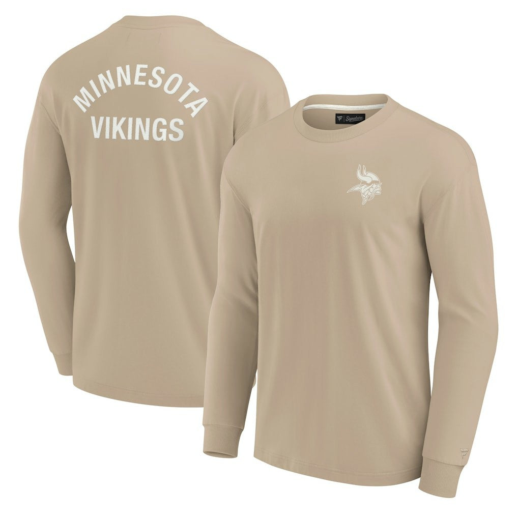 Minnesota Vikings Unisex Elements Super Soft Long Sleeve T-Shirt - Khaki - Fanatics