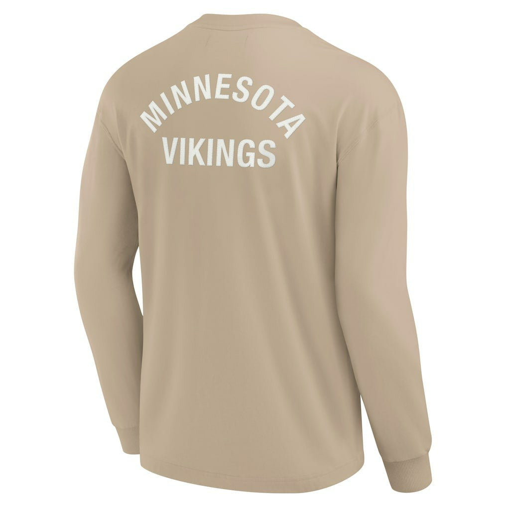 Minnesota Vikings Unisex Elements Super Soft Long Sleeve T-Shirt - Khaki - Fanatics
