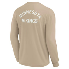 Minnesota Vikings Unisex Elements Super Soft Long Sleeve T-Shirt - Khaki - Fanatics