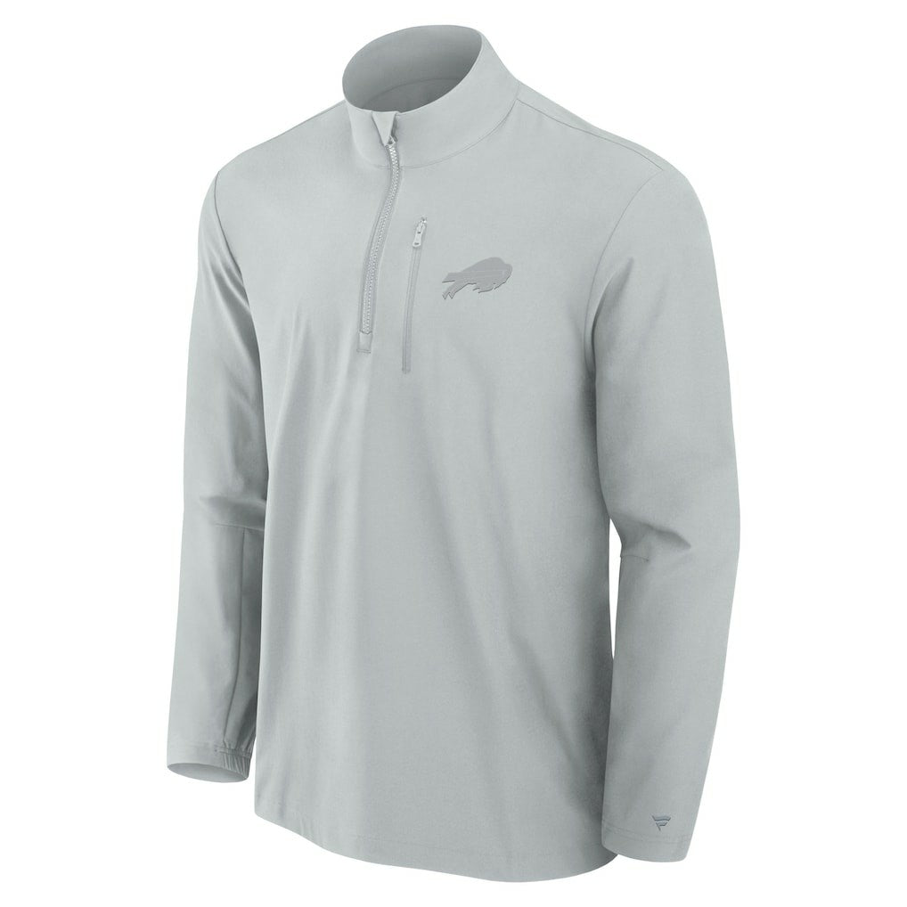 Buffalo Bills Front Office Micro Tonal Quarter-Zip Pullover - Gray - Fanatics