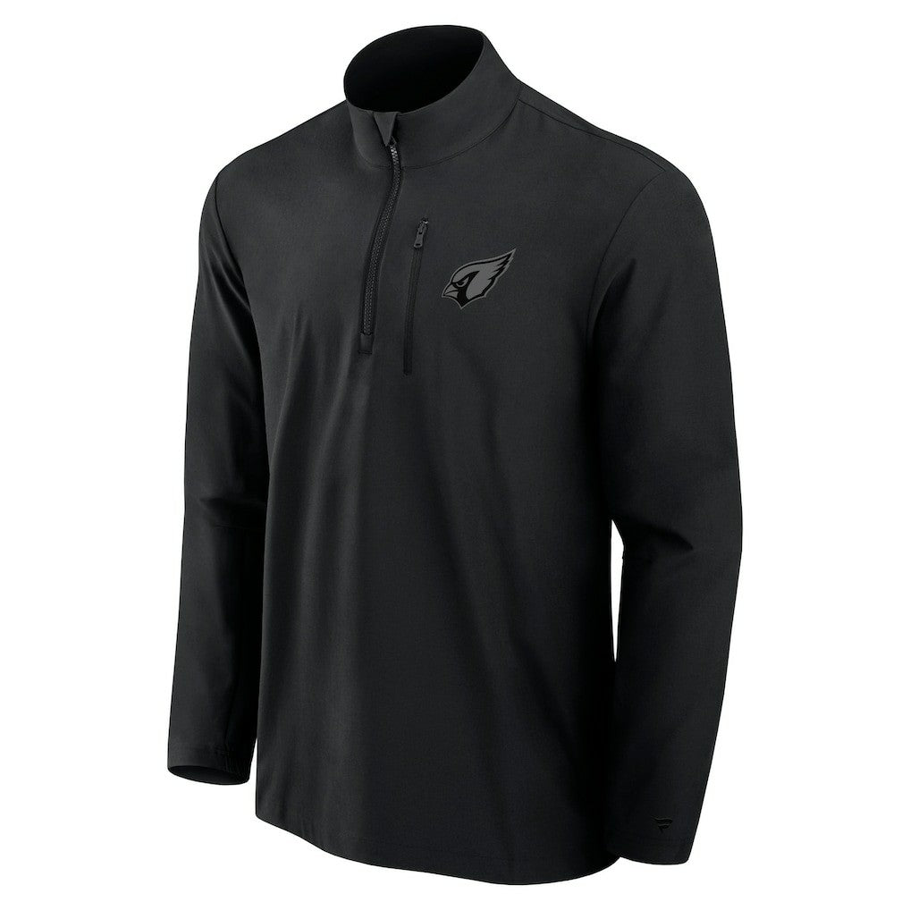 Arizona Cardinals Front Office Micro Tonal Quarter-Zip Pullover - Black - Fanatics