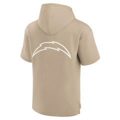 Los Angeles Chargers Unisex Elements Super Soft Fleece Short Sleeve Pullover Hoodie - Khaki - Fanatics