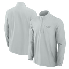 Detroit Lions Front Office Micro Tonal Quarter-Zip Pullover - Gray - Fanatics