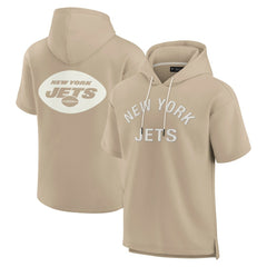 New York Jets Unisex Elements Super Soft Fleece Short Sleeve Pullover Hoodie - Khaki - Fanatics