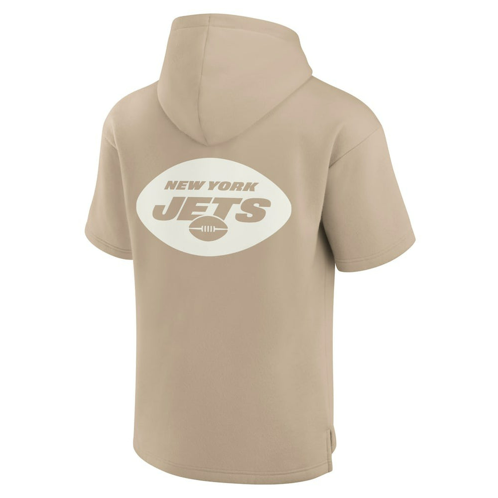 New York Jets Unisex Elements Super Soft Fleece Short Sleeve Pullover Hoodie - Khaki - Fanatics
