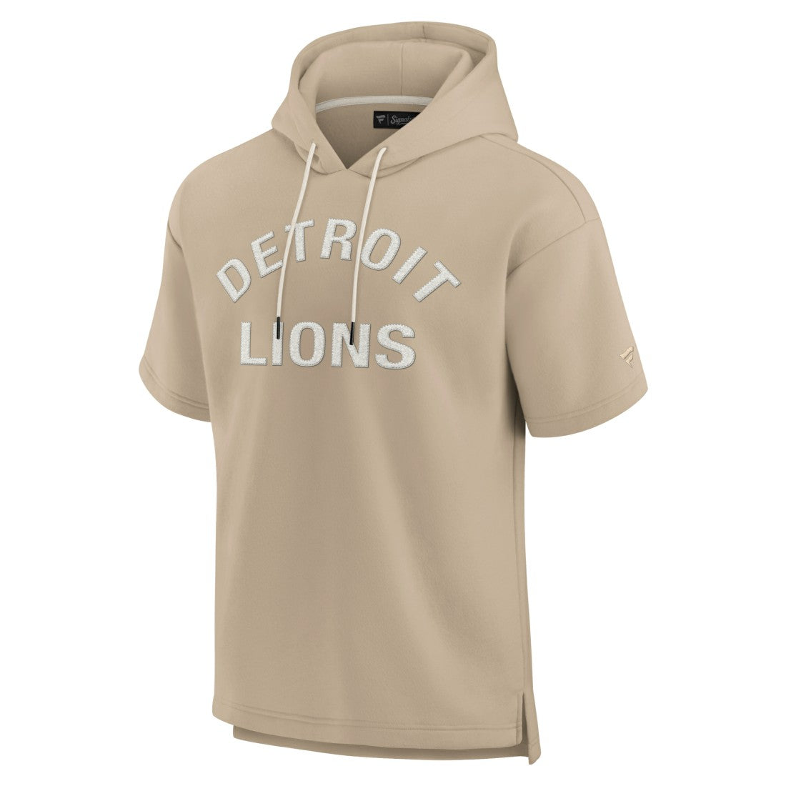 Detroit Lions Unisex Elements Super Soft Fleece Short Sleeve Pullover Hoodie - Khaki - Fanatics
