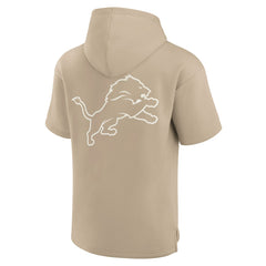 Detroit Lions Unisex Elements Super Soft Fleece Short Sleeve Pullover Hoodie - Khaki - Fanatics