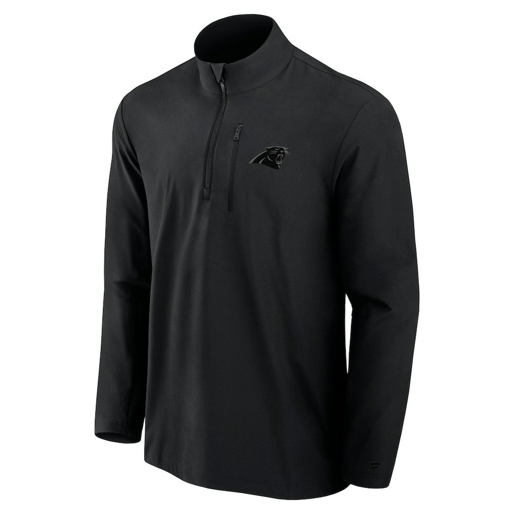 Carolina Panthers Front Office Micro Tonal Quarter-Zip Pullover - Black - Fanatics