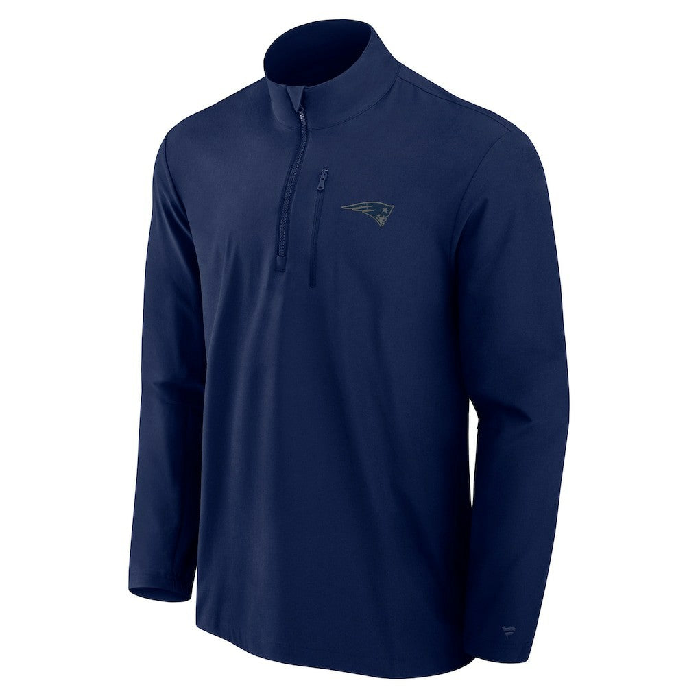 New England Patriots Front Office Micro Tonal Quarter-Zip Pullover - Navy - Fanatics