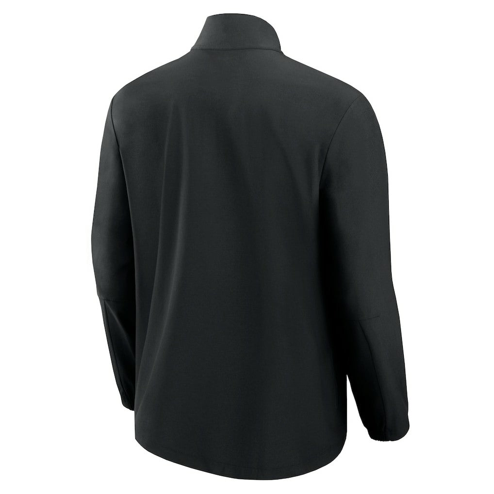 New Orleans Saints Front Office Micro Tonal Quarter-Zip Pullover - Black - Fanatics