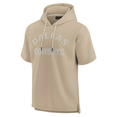 Dallas Cowboys Unisex Elements Super Soft Fleece Short Sleeve Pullover Hoodie - Khaki - Fanatics