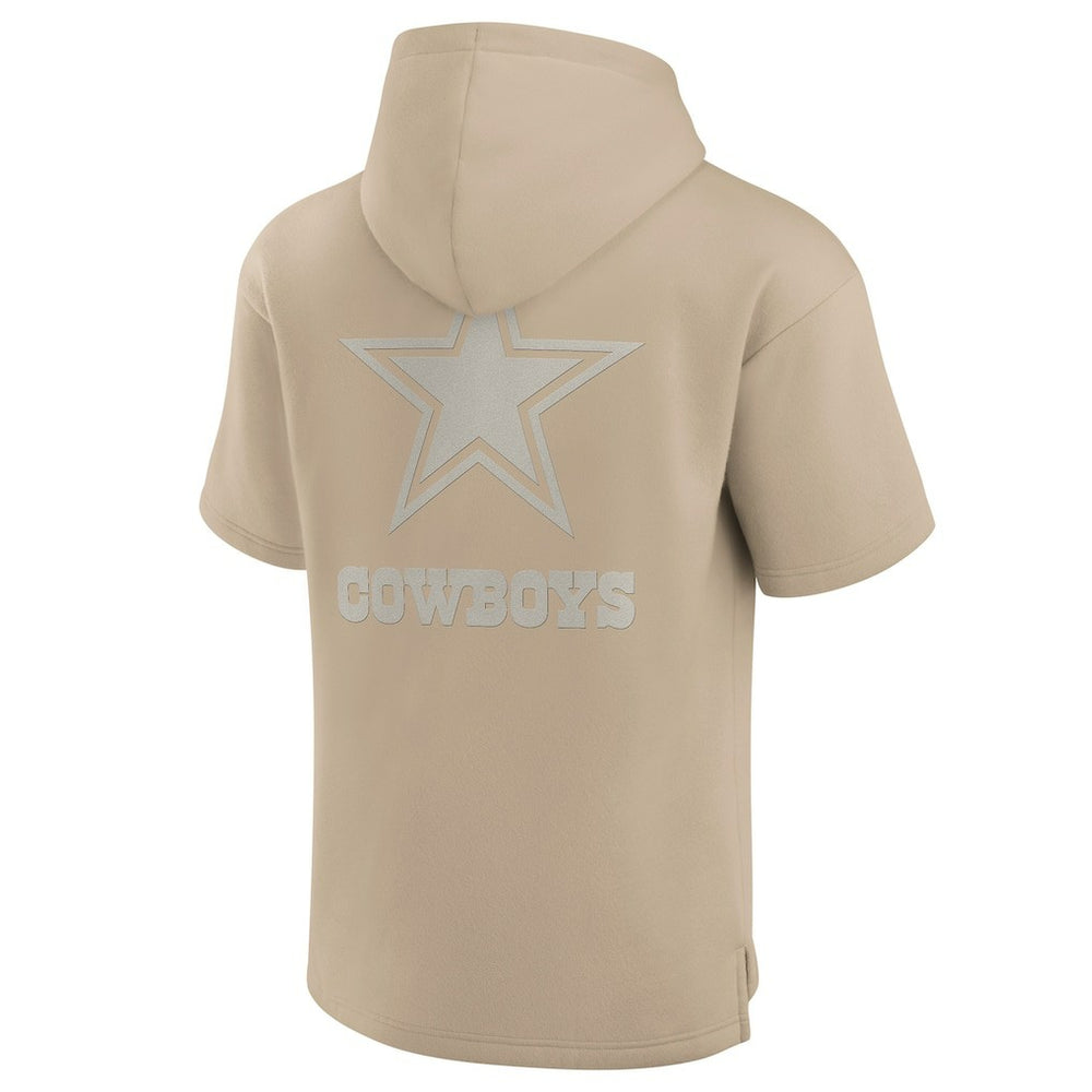 Dallas Cowboys Unisex Elements Super Soft Fleece Short Sleeve Pullover Hoodie - Khaki - Fanatics