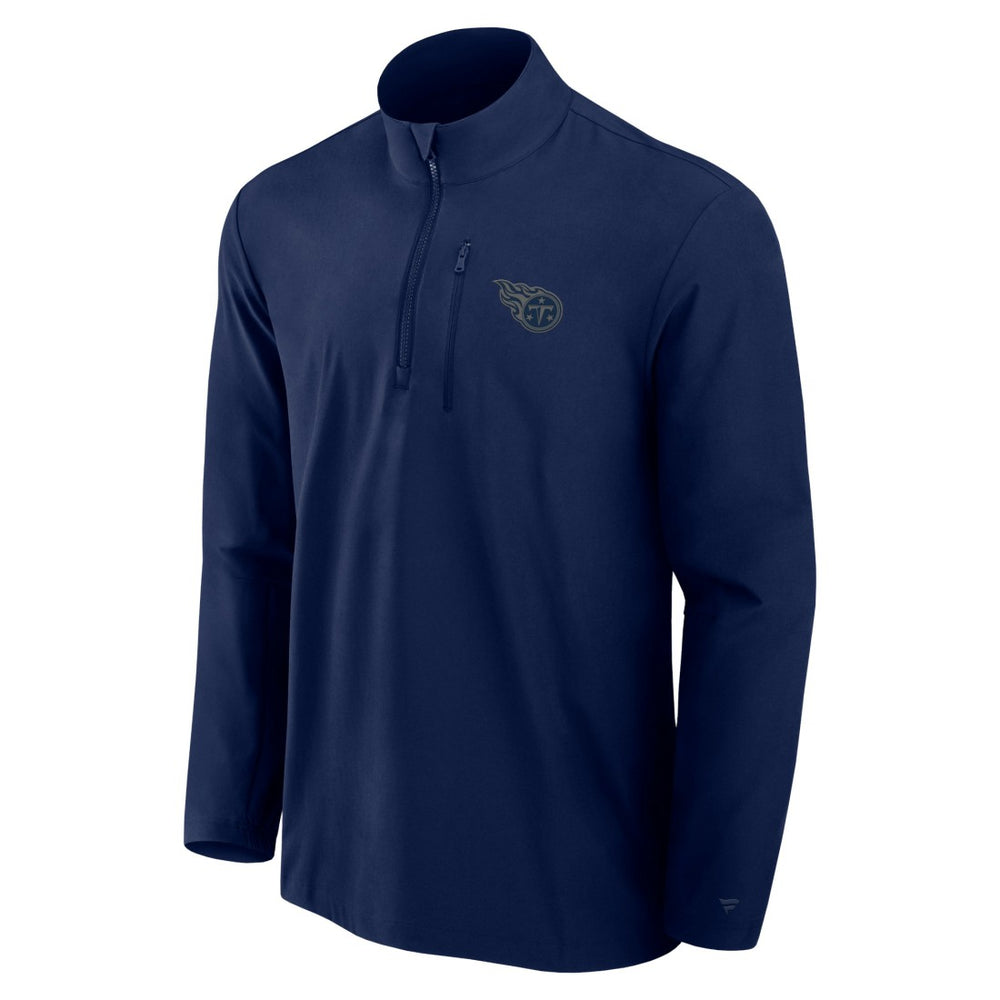 Tennessee Titans Front Office Micro Tonal Quarter-Zip Pullover - Navy - Fanatics