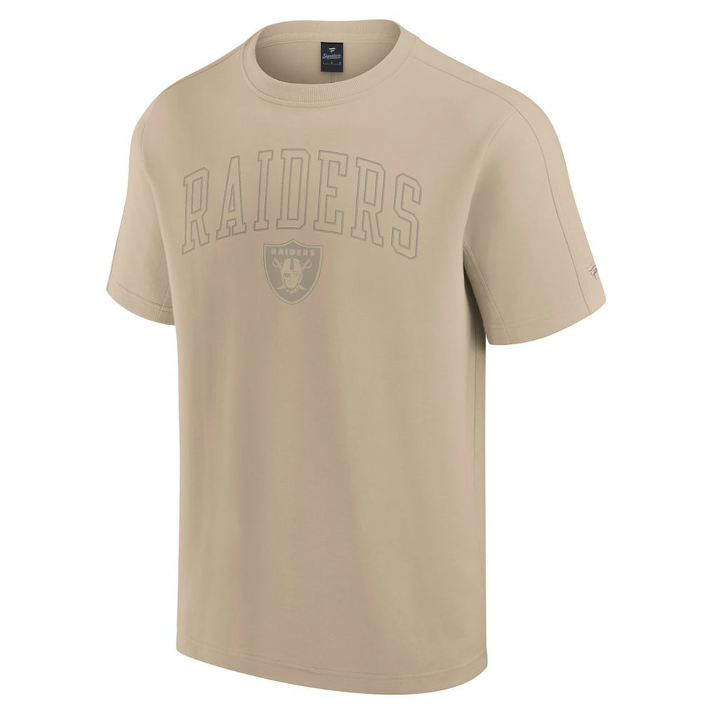 Las Vegas Raiders Unisex Elements Heavyweight Tri-Blend T-Shirt - Khaki - Fanatics