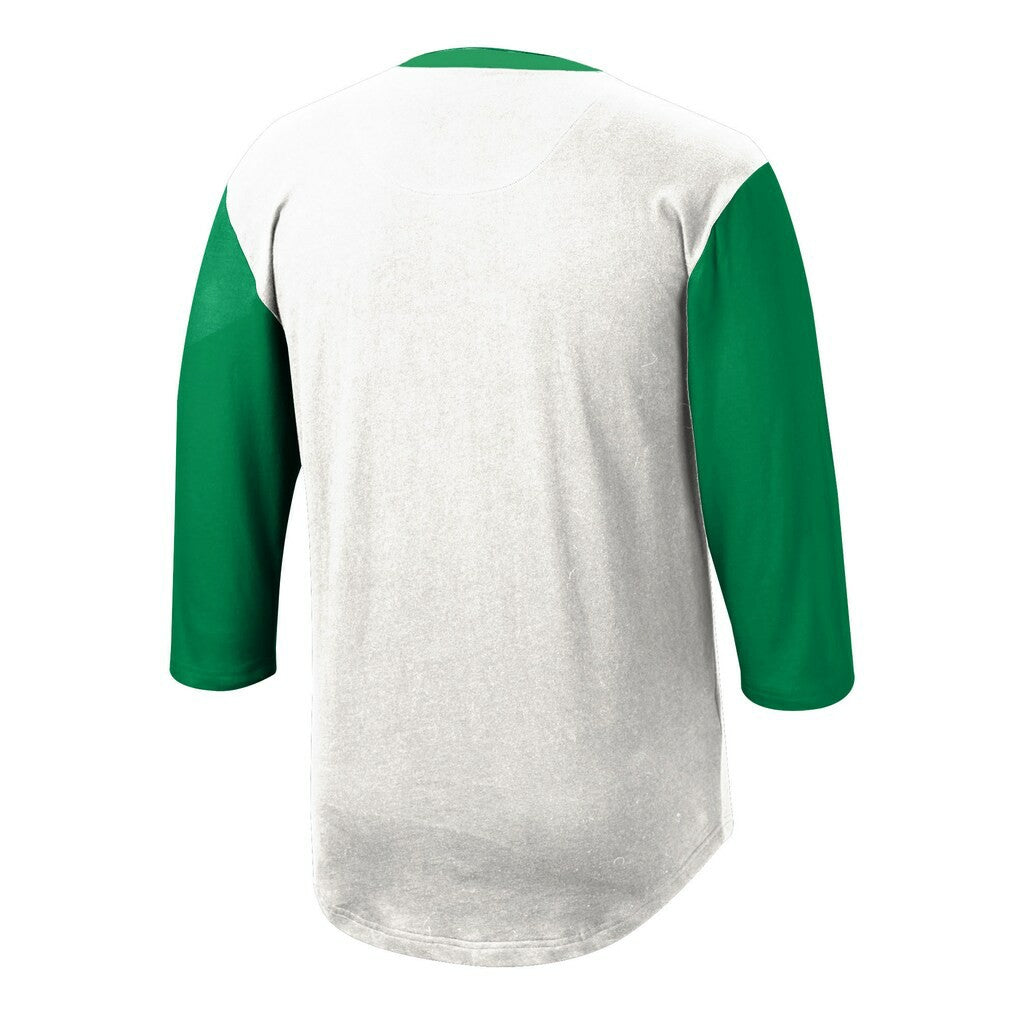New York Jets Legacy Slub Henley 3/4 Sleeve T-Shirt - White - Mitchell & Ness