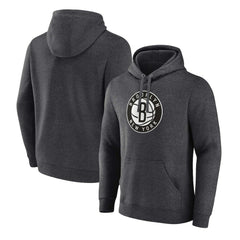 Fanatics Brooklyn Nets Primary Logo Pullover Hoodie Heather Charcoal
