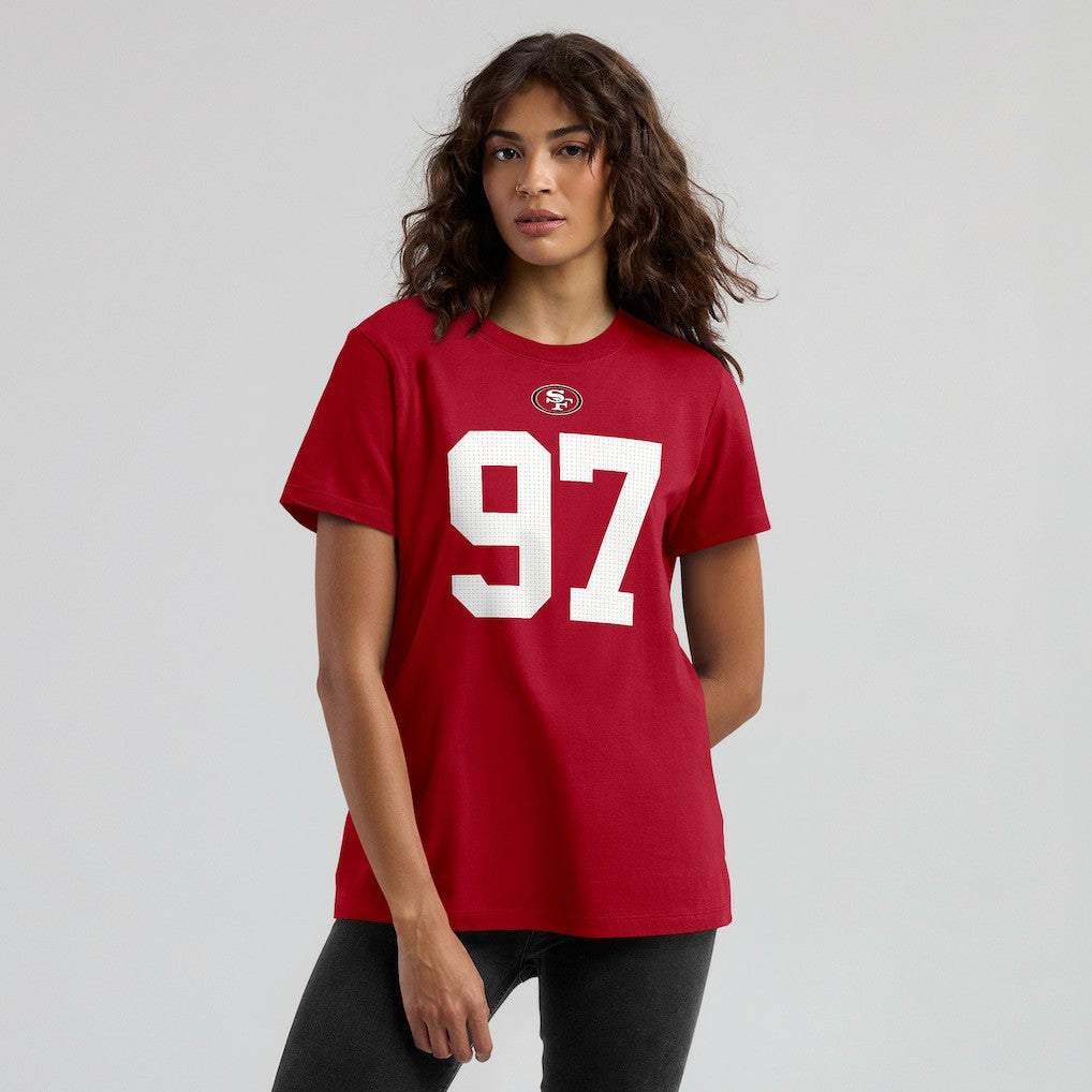 Nick Bosa San Francisco 49ers Women's Player Name & Number T-Shirt - Scarlet - Nike