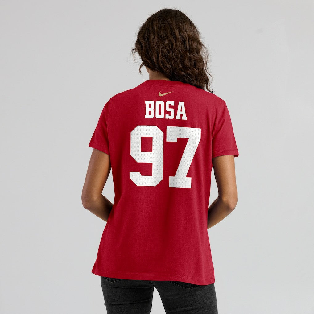 Nick Bosa San Francisco 49ers Women's Player Name & Number T-Shirt - Scarlet - Nike