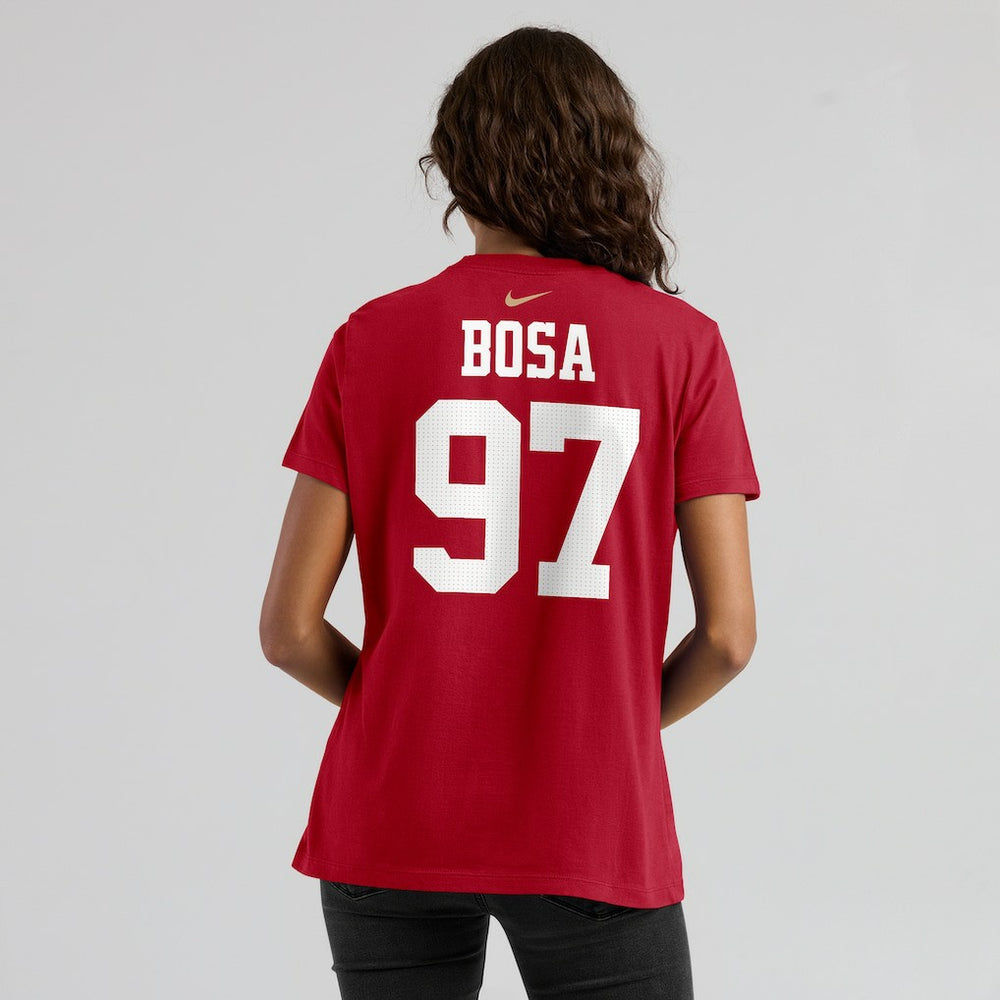 Nick Bosa San Francisco 49ers Women's Player Name & Number T-Shirt - Scarlet - Nike