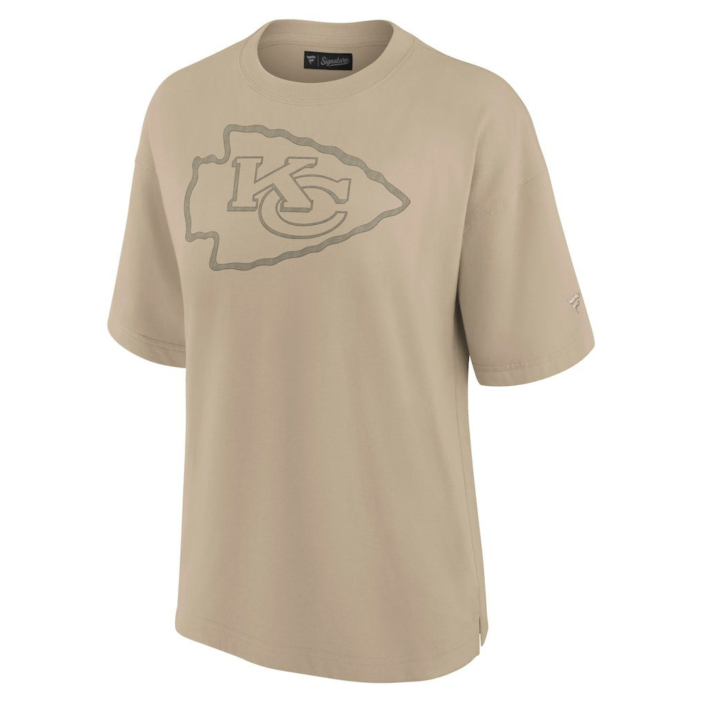 Kansas City Chiefs Women's Oversized Elements T-Shirt - Khaki - Fanatics