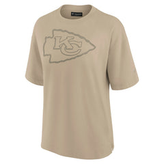Kansas City Chiefs Women's Oversized Elements T-Shirt - Khaki - Fanatics