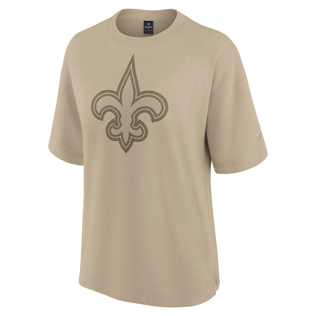 New Orleans Saints Women's Oversized Elements T-Shirt - Khaki - Fanatics