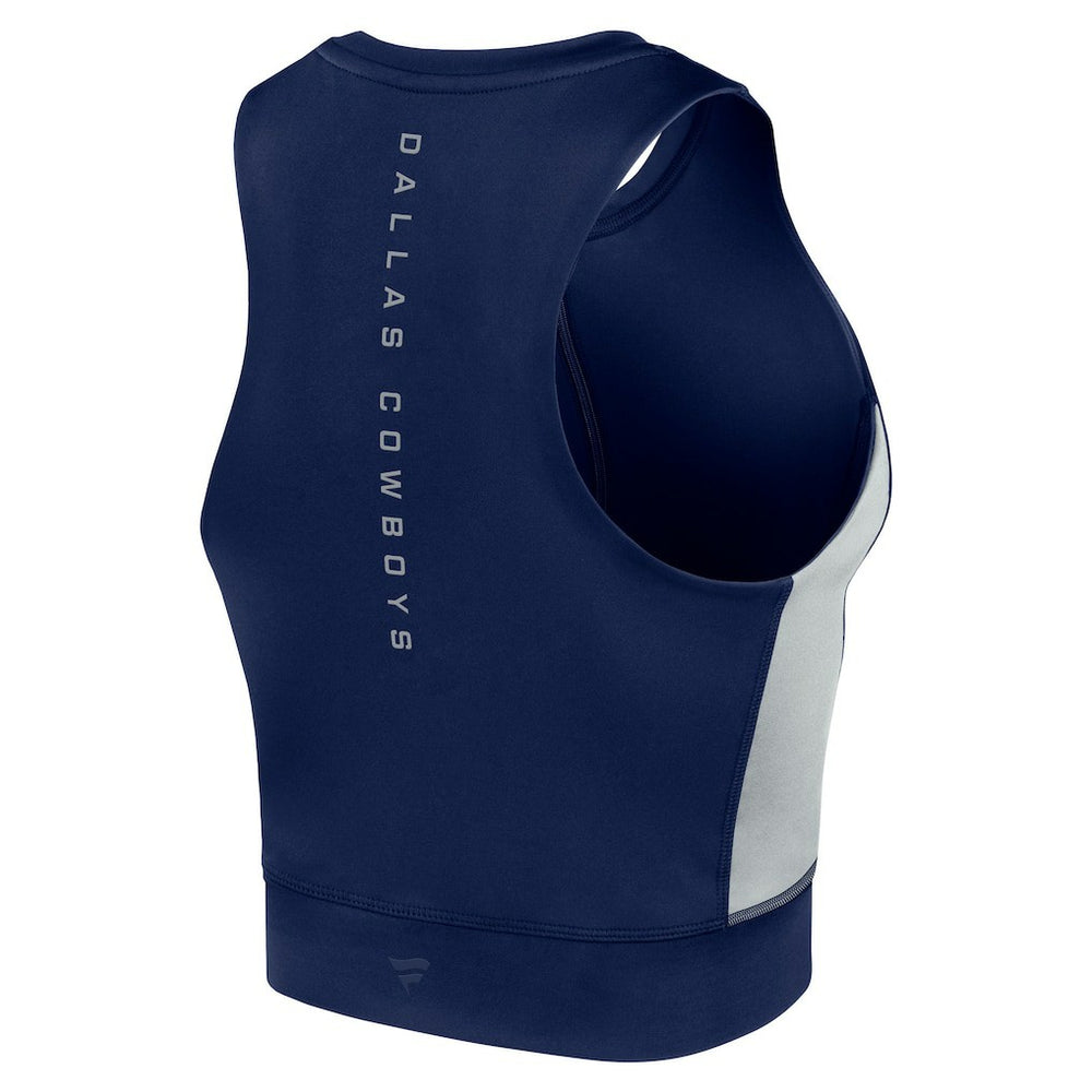 Dallas Cowboys Women's Studio Fitted Gym Tank Top - Navy - Fanatics