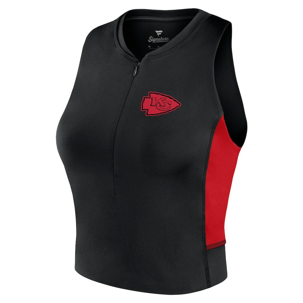 Kansas City Chiefs Women's Studio Fitted Gym Tank Top - Black - Fanatics