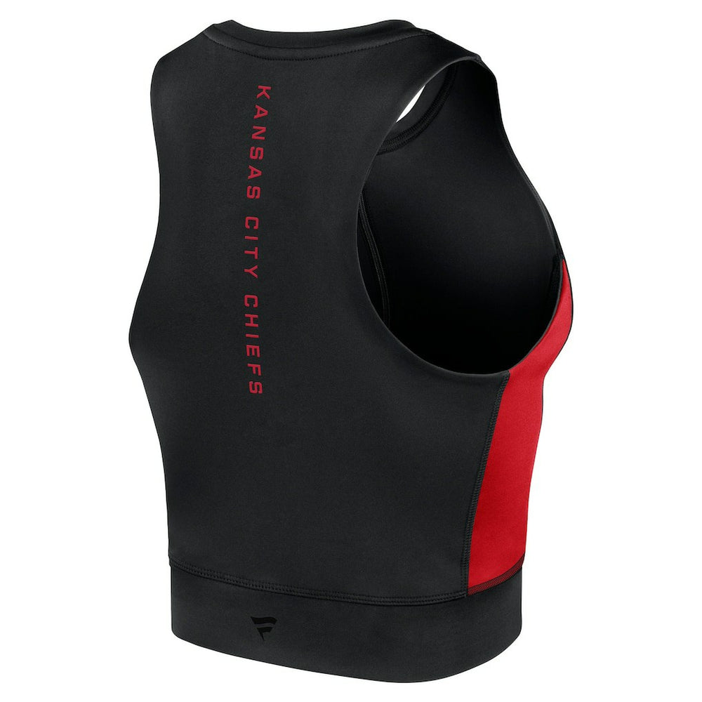 Kansas City Chiefs Women's Studio Fitted Gym Tank Top - Black - Fanatics
