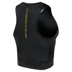 Pittsburgh Steelers Women's Studio Fitted Gym Tank Top - Black - Fanatics