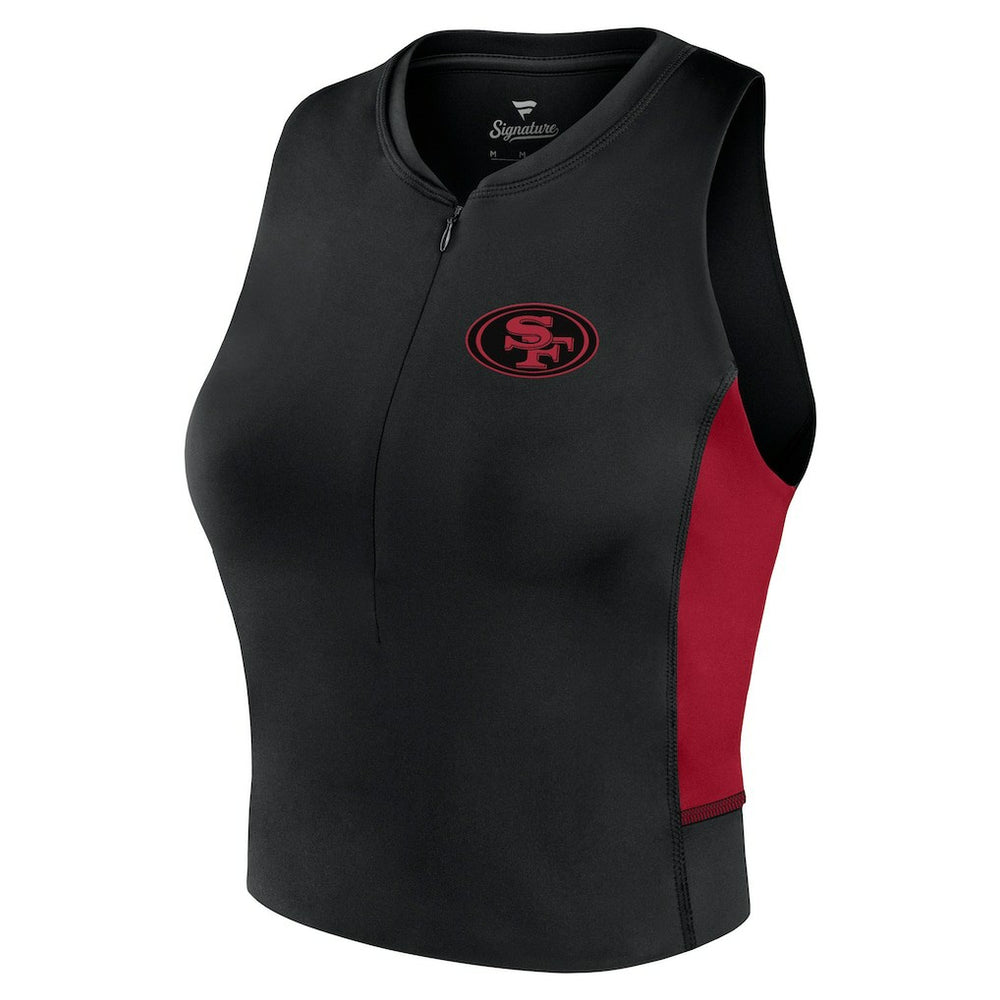 San Francisco 49ers Women's Studio Fitted Gym Tank Top - Black - Fanatics