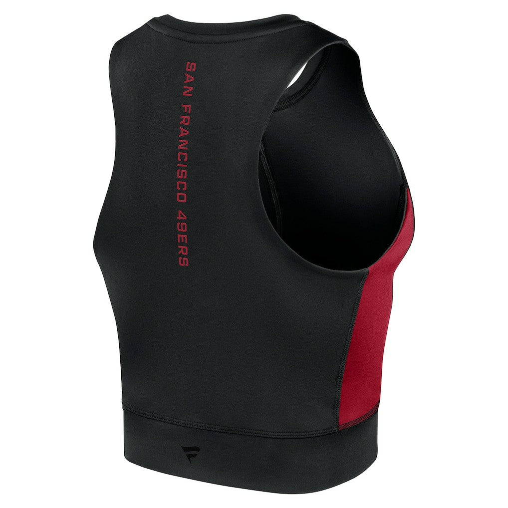 San Francisco 49ers Women's Studio Fitted Gym Tank Top - Black - Fanatics