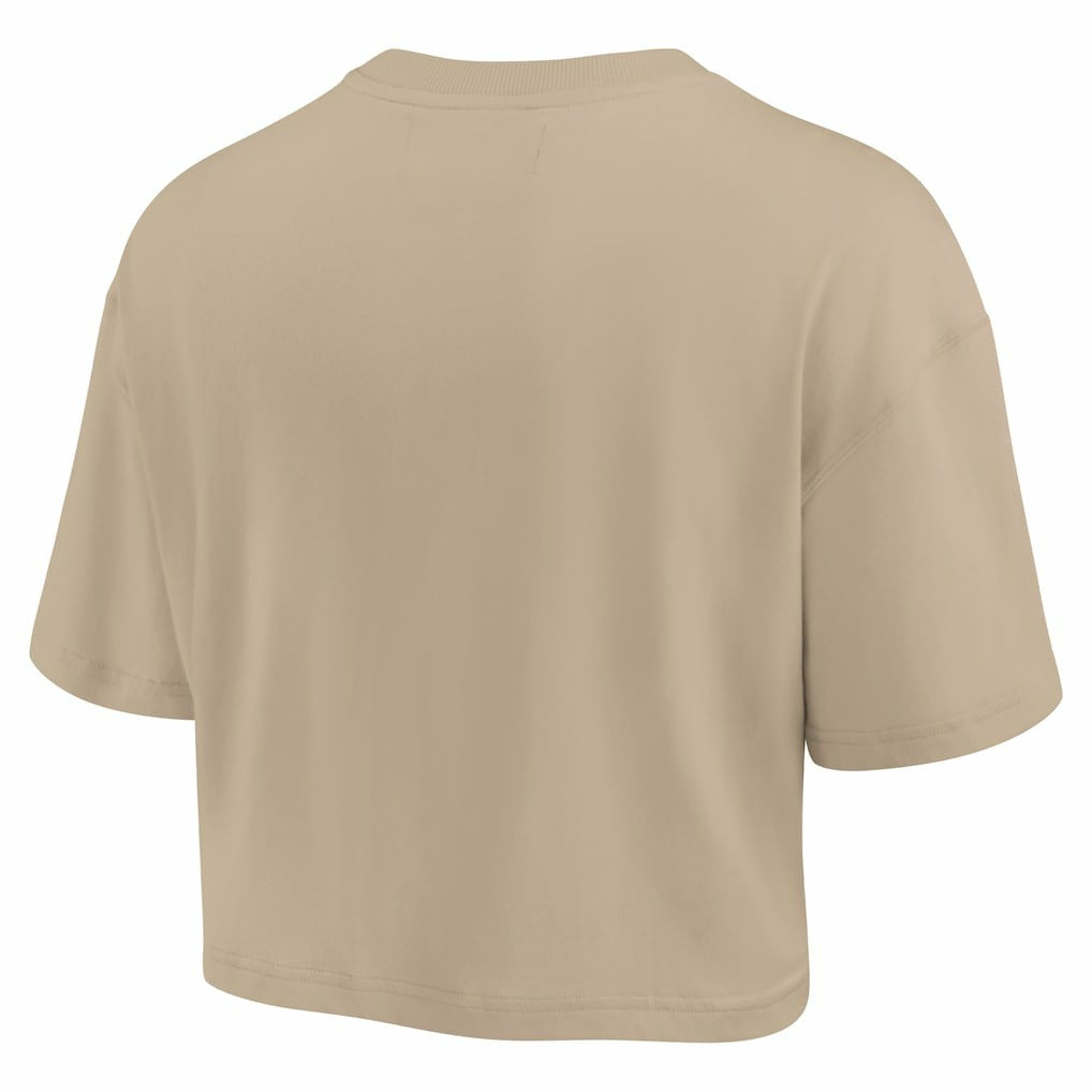 Buffalo Bills Women's Elements Super Soft Boxy Cropped T-Shirt - Khaki - Fanatics